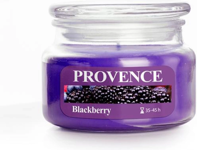 Duftlys i glas PROVENCE brombær 45 timer