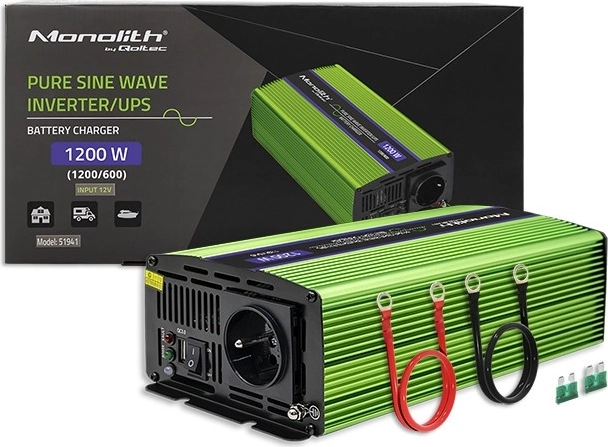 Qoltec ren sinus spændingsomformer 600W - 1200W