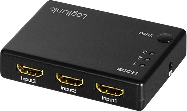 HDMI-switch 3x1 med fjernbetjening, 1080p/60 Hz