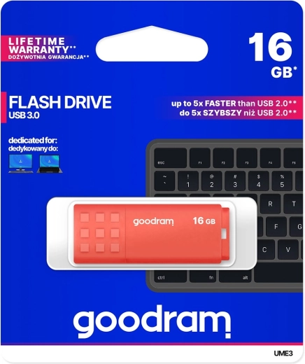 USB-flashdrev GOODRAM UME3 16 GB USB 3.0 orange