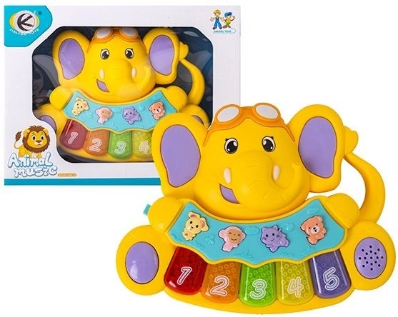 Mini børneharmonika elefant - 1 stk.