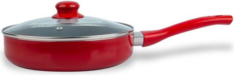 Dyb pande med låg KITCHISIMO Rosso 24 cm med non-stick-belægning