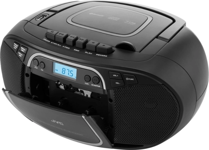 Kassettebåndoptager og FM-radio med hukommelse