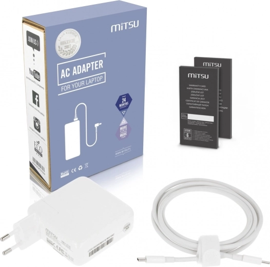 Mitsu USB‑C strømadapter til bærbar 61 W (PD)