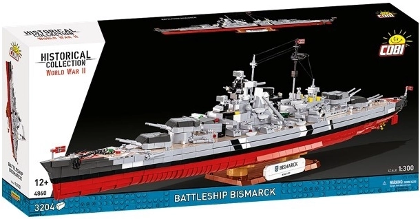 Byggesæt slagskib BISMARCK 1:300 – 3204 klodser