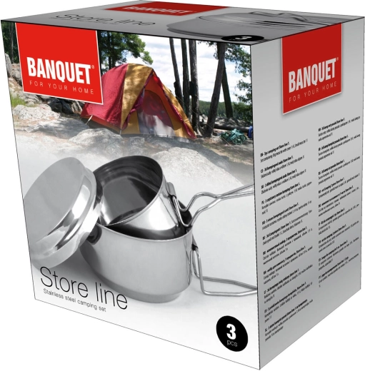 Kompakt 3-delt sæt til camping