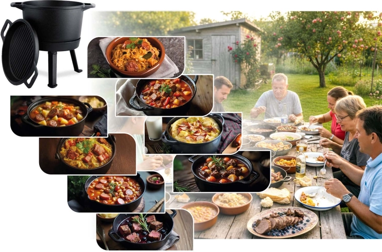 Låg 2 i 1: pande og grillplade