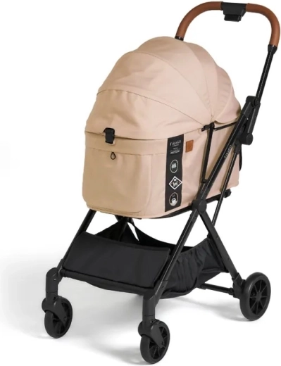 FIKAGO Hygge beige klapvogn til hunde og katte