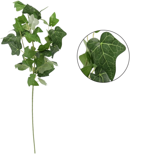 Kunstig gren med grønne blade 63 cm