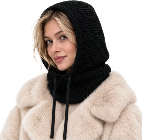Dame vinterbalaclava 3-i-1 Glimz sort