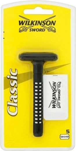 Wilkinson Sword klassisk barberhøvl + 5 ekstra blade