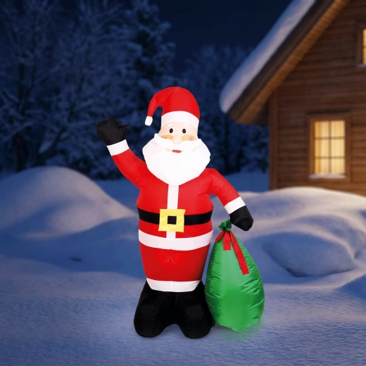 Oppustelig julemand med LED-belysning, 180 cm