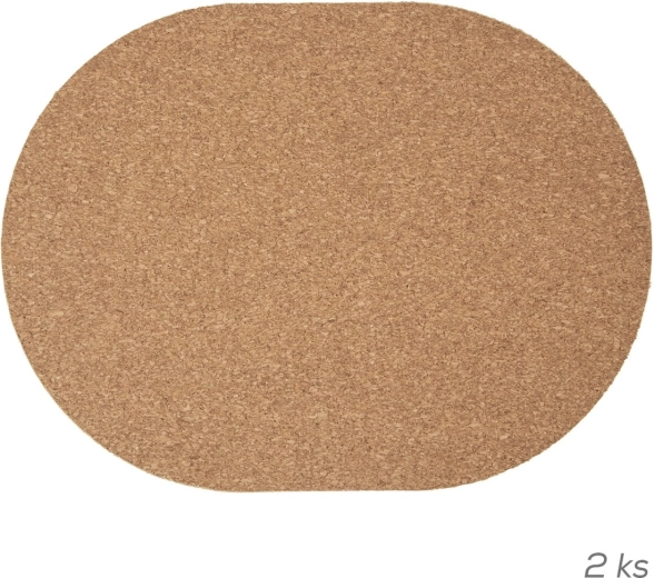 Kork dækkeserviet-sæt, 2 stk., 43,5 × 29 cm