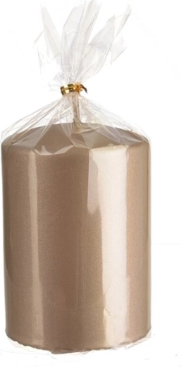 Bloklys i mat champagnefarve 10 cm