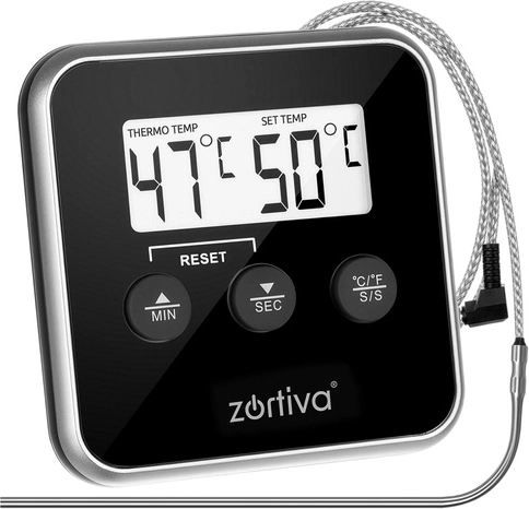 Temperaturalarm og timer