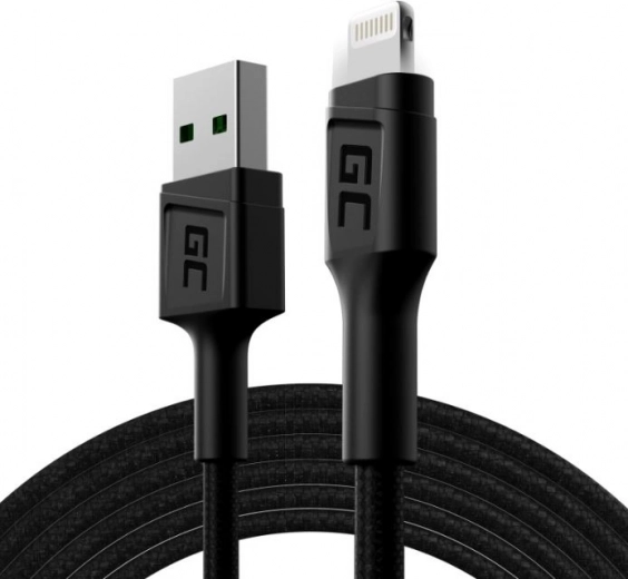 USB Lightning-kabel 200 cm med LED-belysning