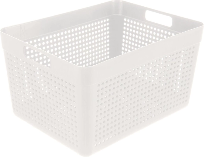Terra opbevaringskurv i plast (UH) hvid 33,5 × 25 × 19 cm