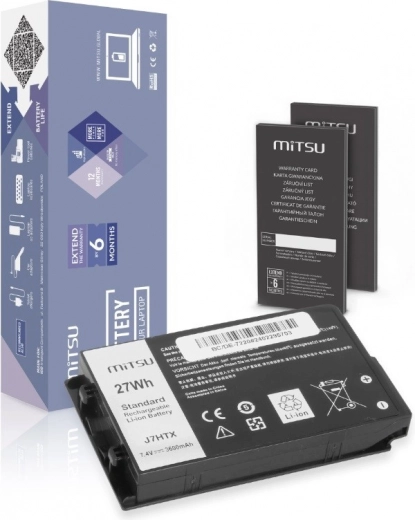 MITSU-batteri til Dell Latitude 12 Rugged 7202/7212/7220 tablet (3600 mAh, 27 Wh)