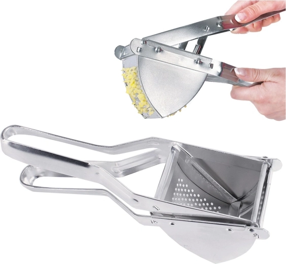 Metalisk kartoffelpresse