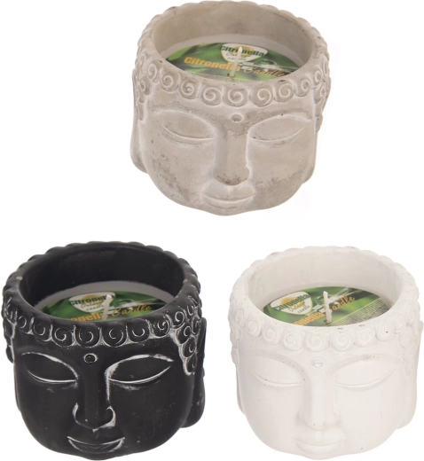Keramisk duftlys Buddha med citronella 150 g (3 varianter)