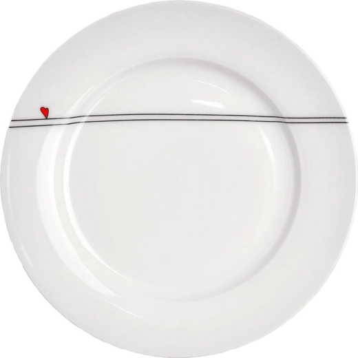 Desserttallerken med hjertemotiv 19 cm