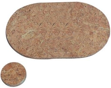 Korkrunde dækkeservietter 10 cm, glatte (6 stk)