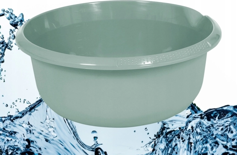 Rund skål Nordic green 36 cm, 9 l med hældetud