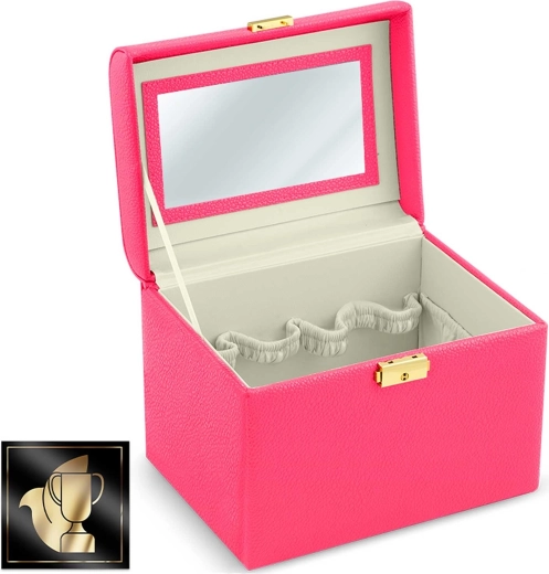 Indbygget spejl til hurtige touch-ups hvor som helst