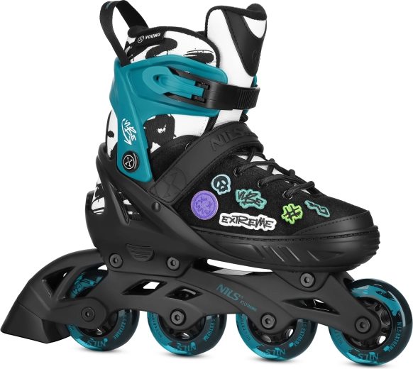 Inline-skøjter NILS Extreme Vibe turkise – M (37-40)