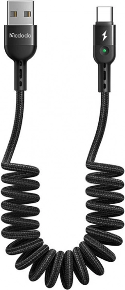 Fjeder-USB–USB‑C-kabel Mcdodo Omega 1,8 m sort
