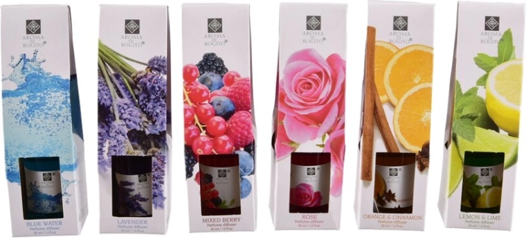 Aroma-diffuser til interiør 30 ml – mix af 6 varianter