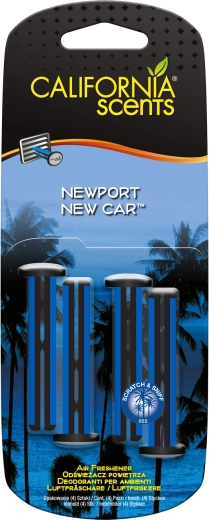 Duftpinde til ventilation California Scents Newport New Car, 4 stk.