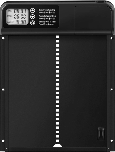 Automatisk hønsehuslåge med timer og lyssensor - 1 stk.