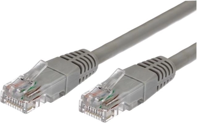 Patchcord-kabel kat. 5e RJ45 UTP 3 m grå – pakke med 10 stk.