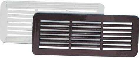 Ventilationsrist med dæksel 150 × 60 mm, hvid, 2 stk.