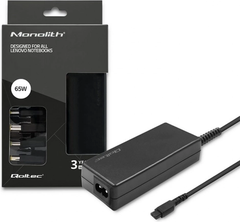 Universal strømforsyningsadapter til Lenovo-bærbare 65W med 4 stik