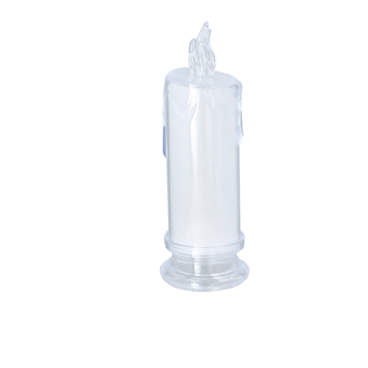 LED-lys 6,3 × 18 cm halvgennemsigtig med fast flamme