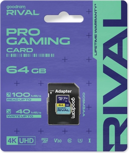 microSD-hukommelseskort 64 GB Goodram Rival UHS-I V30 U3