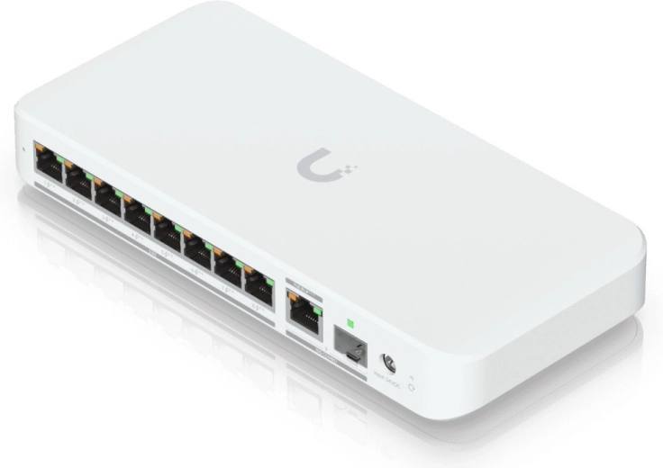 8× 2,5GbE-port til hurtigt kablet netværk