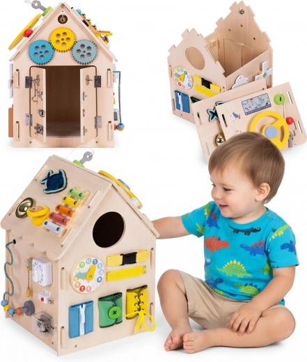 Træ Montessori-aktivitethus XXL med 30 i 1 fra ECOTOYS