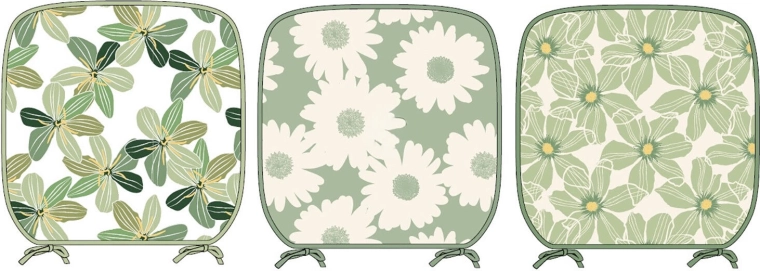 Sædehynde til havestol Blomster 38 × 38 cm, polyester