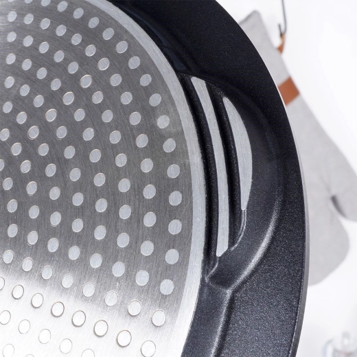 Hurtig varmefordeling og induktionsbund