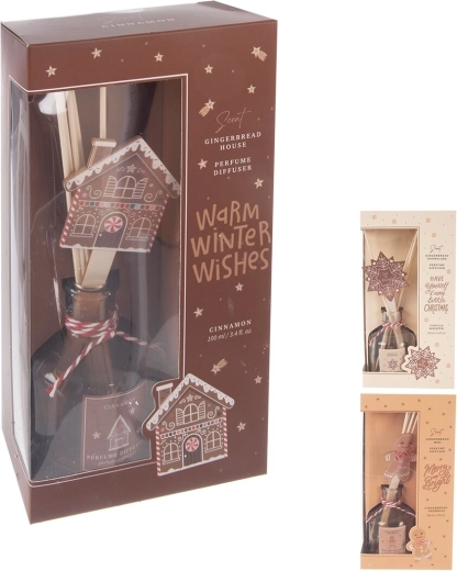Juleduftdiffuser med pinde 100 ml (3 varianter)