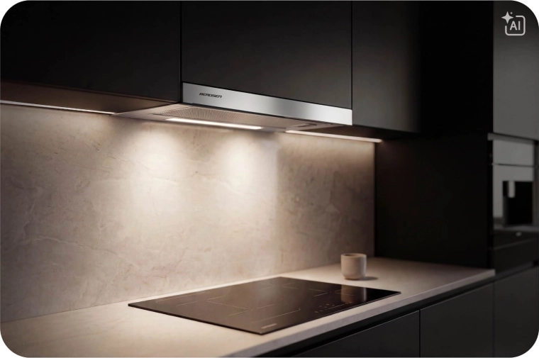 LED-belysning af kogesektionen