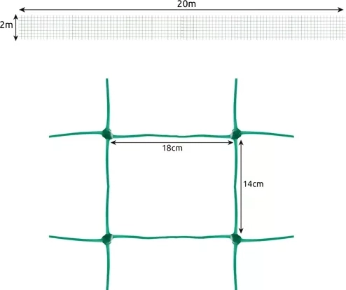 Stort format 2 × 20 m og diskret grøn farve