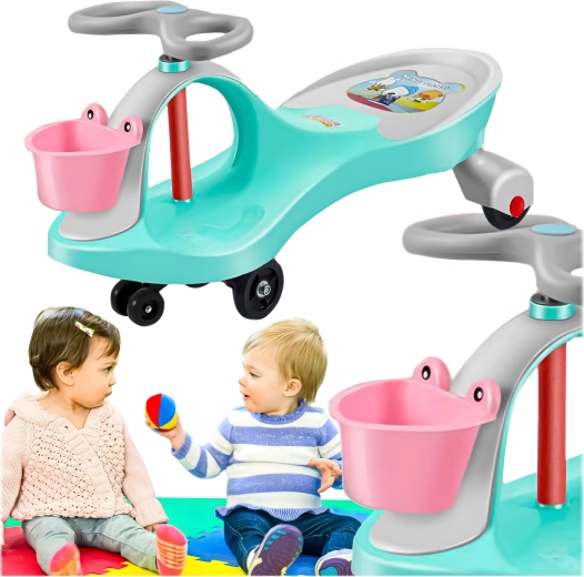 Gravitationsdrevet balance swing car til børn – grøn