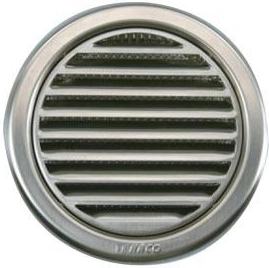 Ventilationsrist med net, diameter 75 mm, rustfrit stål