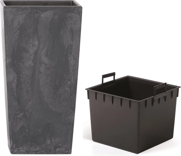 URBI Square Beton-effekt plantekasse med indsats 26,5 cm antracit