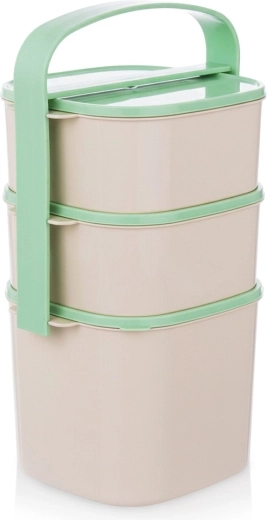 Plastisk treetagers madkasse 2 l + 2× 1,15 l