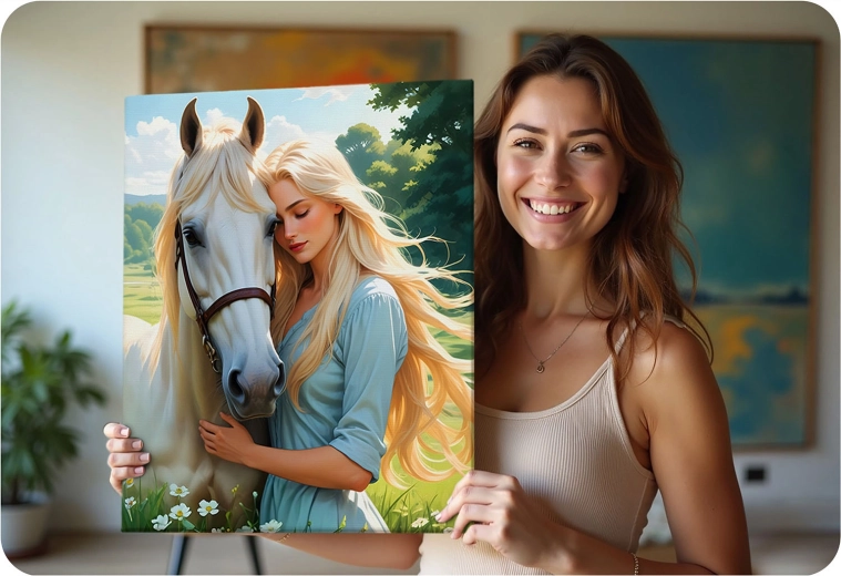 Livlige farver og detaljeret motiv